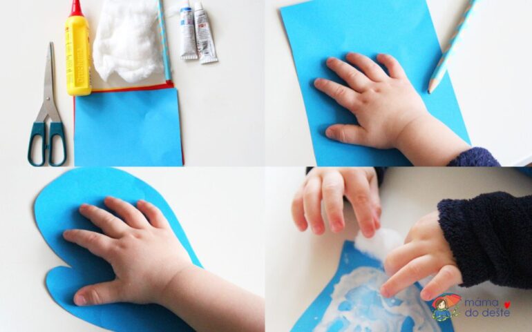 Papierové rukavice: Zimné tvorenie pre najmenších