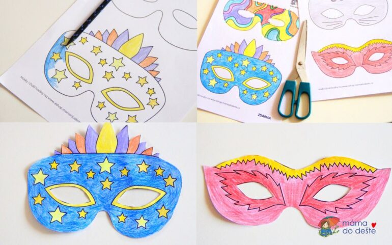 Karnevalové masky: PDF na stiahnutie zadarmo