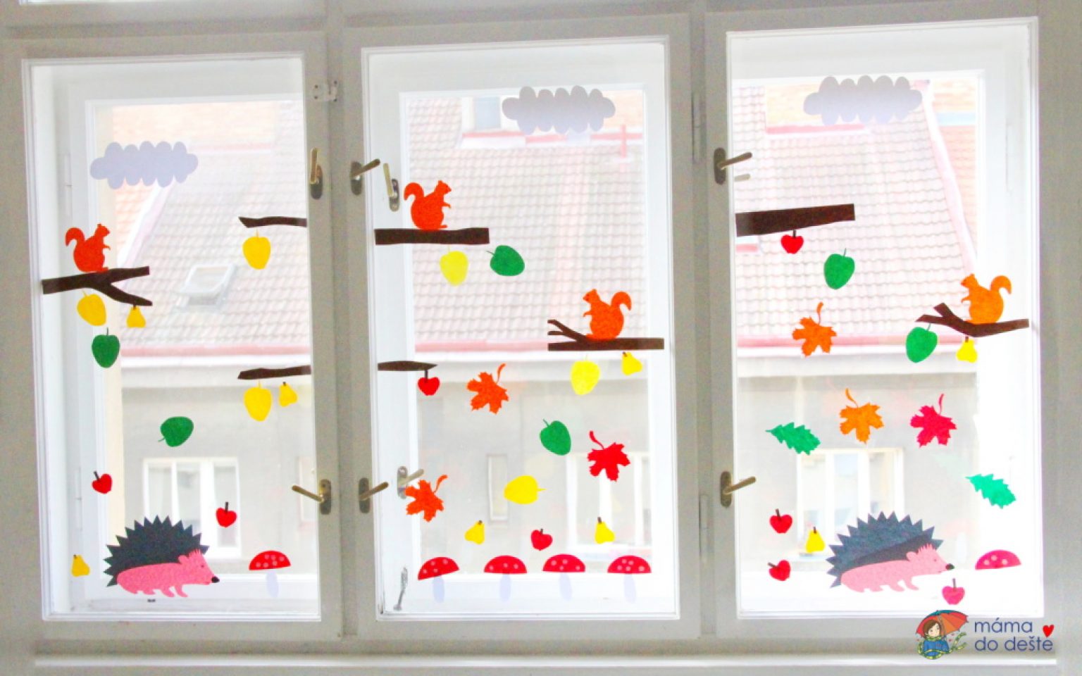 Jesenné dekorácie na okná (DIY pre deti)