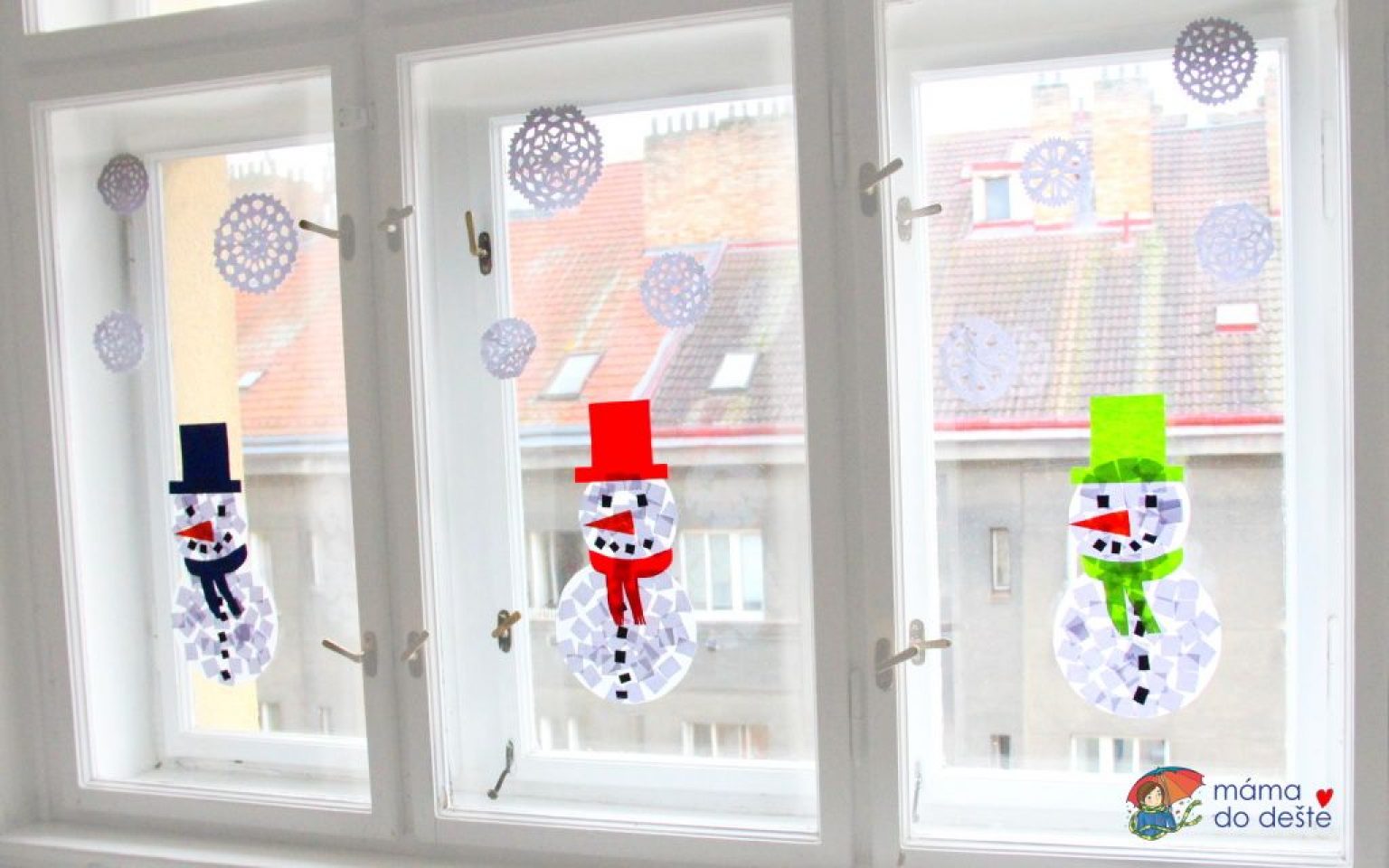 Zimné dekorácie na okná: Tvorenie pre deti i rodičov