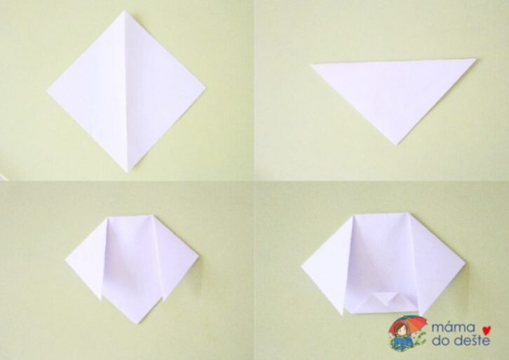 Prvé ľahké origami pre deti: psík a mačička