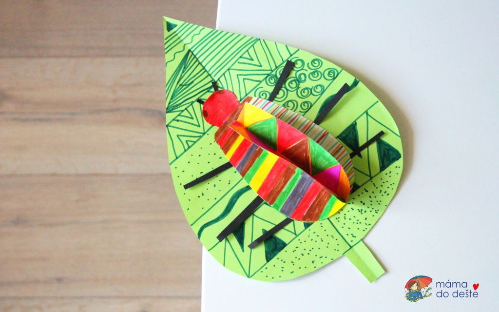 3D farebný chrobáčik: Zaujímavé tvorenie pre školákov