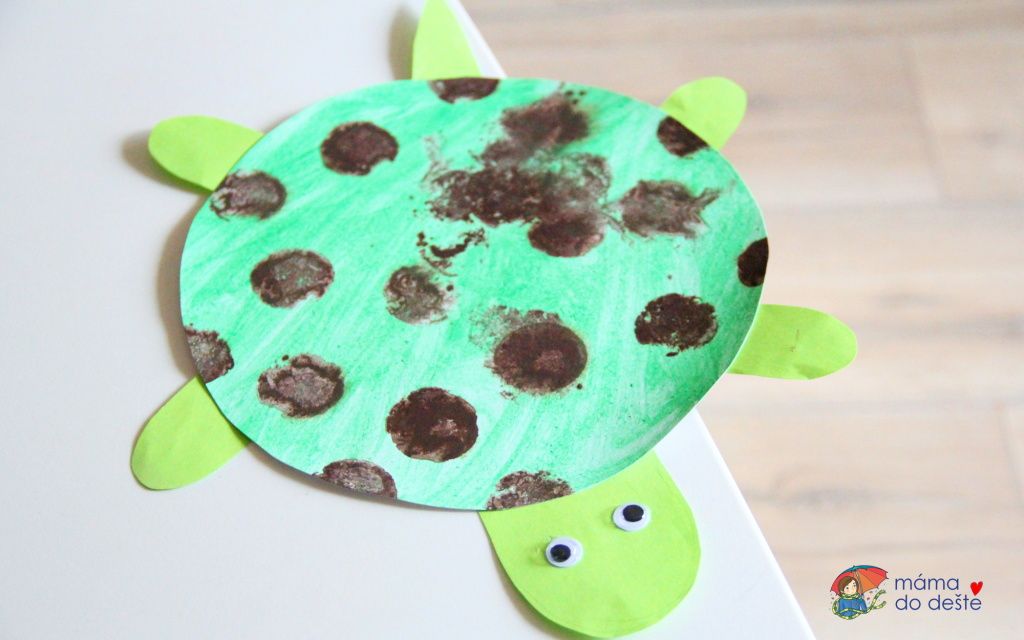 Želva: snadné letní tvoření pro nejmenší děti