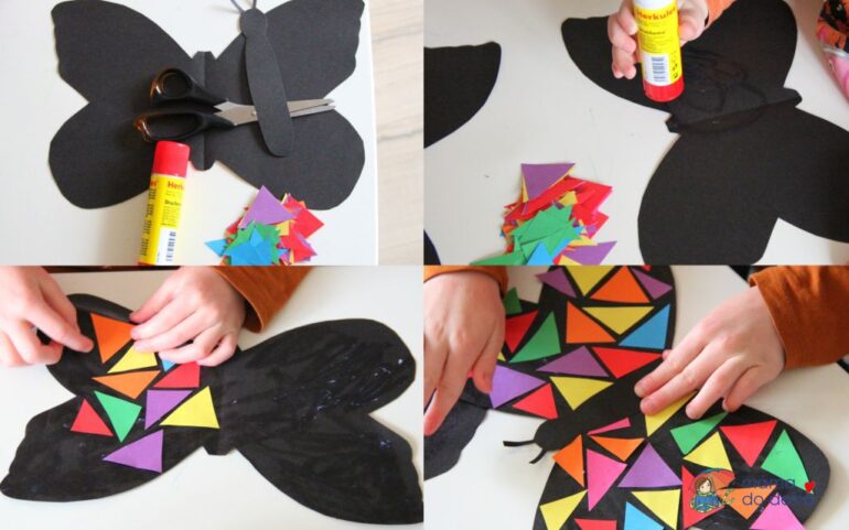 Jarné tvorenie pre najmenšie deti: Motýliky z čierneho papiera