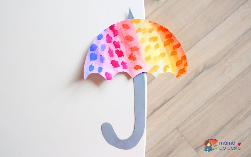 Farebný dáždnik: Maľovanie pre najmenších