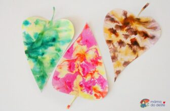Zapúšťanie vodových farieb do klovatiny: Jesenné listy pre deti