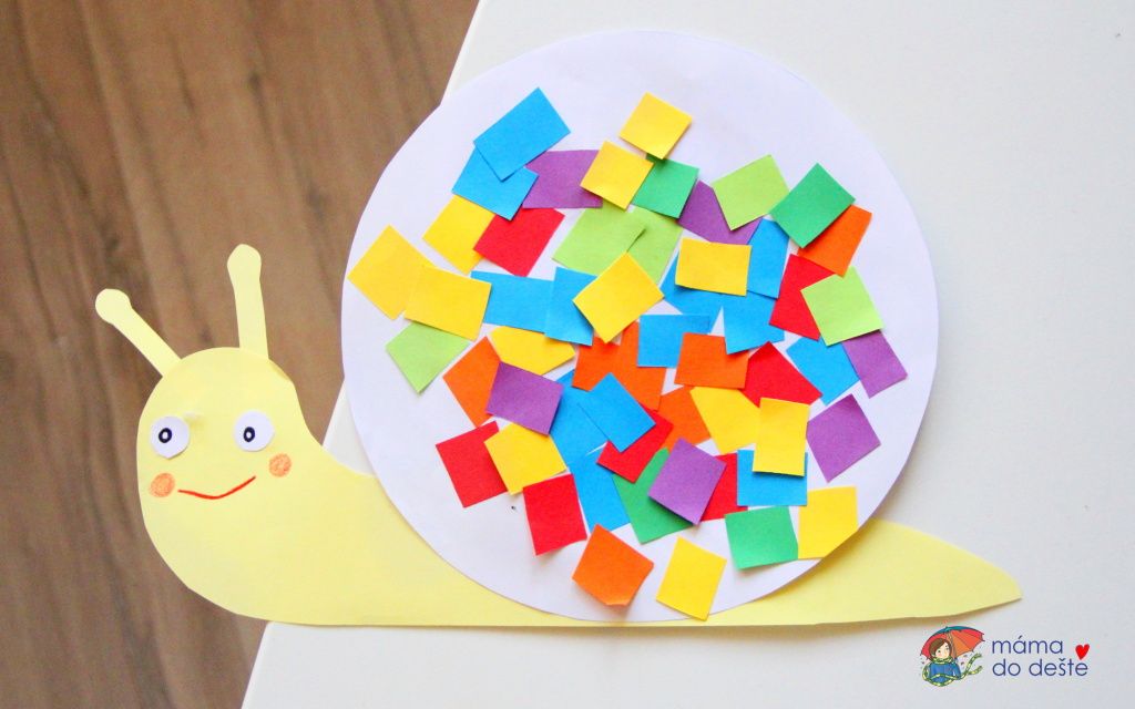 Veselý slimák: Jednoduché a zábavné lepenie pre najmenšie deti