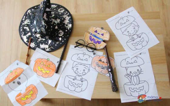 PDF ZADARMO: DIY Halloweenska interaktívna maľovanka pre deti